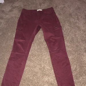 Red skinny jeans